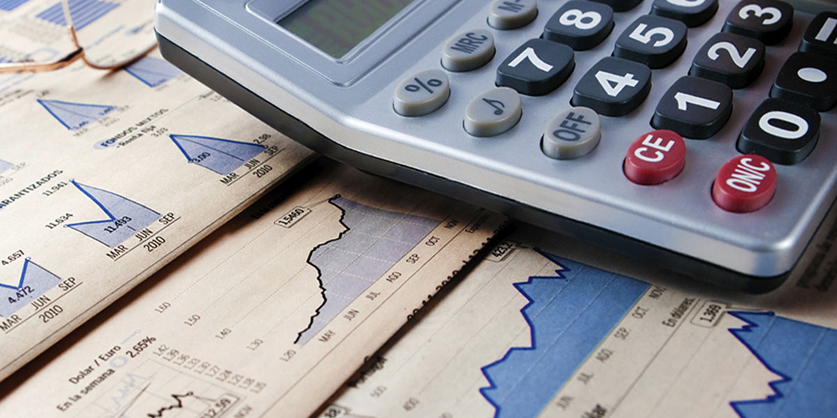 Калькулятор на документах с графиками финансовых показателей